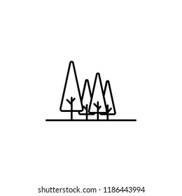 forest icon. Element of landscape icon for mobile concept and web apps. Thin line forest icon can be used for web and mobile