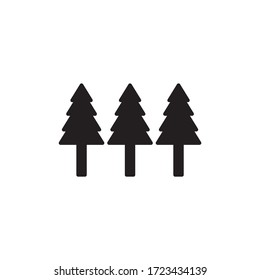 forest icon glyph vector. nature icon isolated on white background