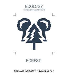forest icon. high quality filled forest icon on white background. from ecology collection flat trendy vector forest symbol. use for web and mobile