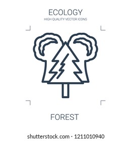 forest icon. high quality line forest icon on white background. from ecology collection flat trendy vector forest symbol. use for web and mobile