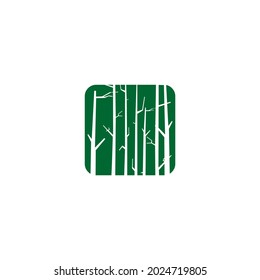ilustración de icono de bosque con varias imágenes de árboles