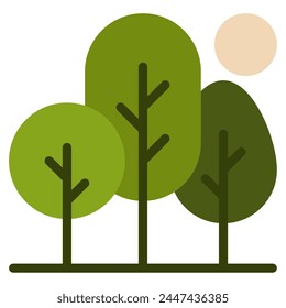 Forest Icon Illustration, für Web, App, Infografik, etc