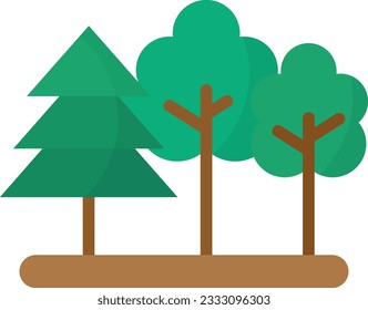 Forest Icon image. Suitable for mobile application.
