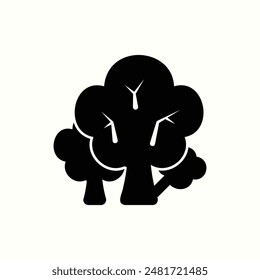 forest icon, isolated environment theme, glyph style illustration icon