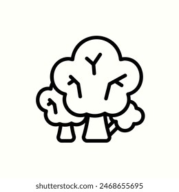 forest icon, isolated line icon