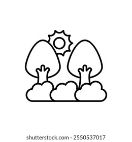 Forest icon isolated on a white background. Vector illustration.