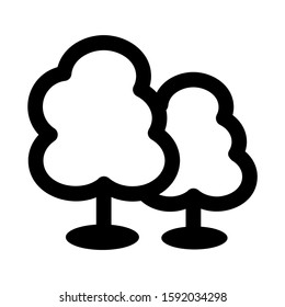 forest icon isolated sign symbol vector illustration - high quality black style vector icons
