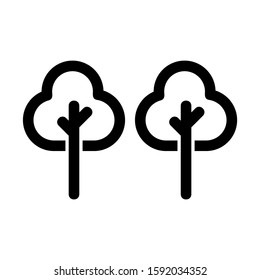 forest icon isolated sign symbol vector illustration - high quality black style vector icons
