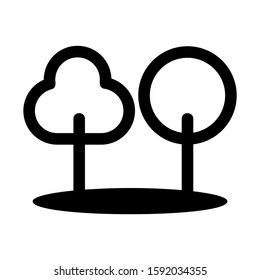 forest icon isolated sign symbol vector illustration - high quality black style vector icons
