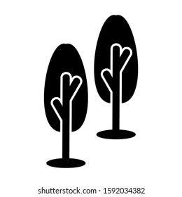 forest icon isolated sign symbol vector illustration - high quality black style vector icons
