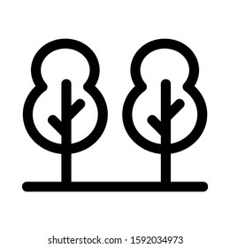 forest icon isolated sign symbol vector illustration - high quality black style vector icons
