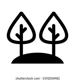 forest icon isolated sign symbol vector illustration - high quality black style vector icons
