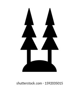 forest icon isolated sign symbol vector illustration - high quality black style vector icons
