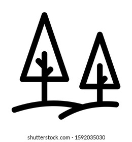 forest icon isolated sign symbol vector illustration - high quality black style vector icons
