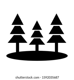 forest icon isolated sign symbol vector illustration - high quality black style vector icons
