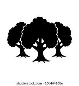 forest icon isolated sign symbol vector illustration - Collection of high quality black style vector icons

