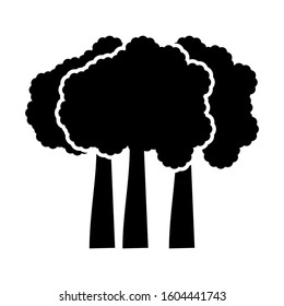forest icon isolated sign symbol vector illustration - Collection of high quality black style vector icons
