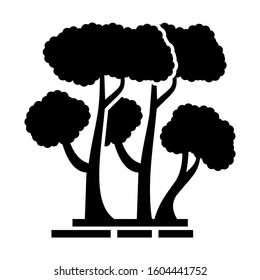 forest icon isolated sign symbol vector illustration - Collection of high quality black style vector icons
