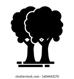 forest icon isolated sign symbol vector illustration - Collection of high quality black style vector icons
