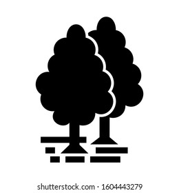 forest icon isolated sign symbol vector illustration - Collection of high quality black style vector icons
