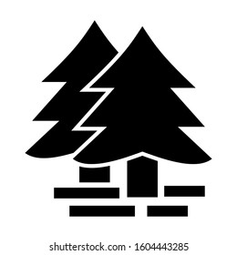 forest icon isolated sign symbol vector illustration - Collection of high quality black style vector icons
