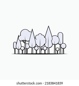 Forest  Icon. Jungle Symbol - Vector.