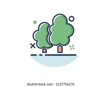 forest icon line filled design illustration,designed for web and app