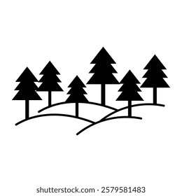 Forest icon logo design template isolated illustration