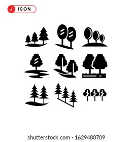 forest icon or logo isolated sign symbol vector illustration - Collection of high quality black style vector icons
