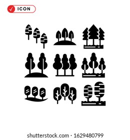 forest icon or logo isolated sign symbol vector illustration - Collection of high quality black style vector icons
