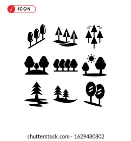 forest icon or logo isolated sign symbol vector illustration - Collection of high quality black style vector icons
