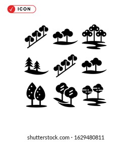 forest icon or logo isolated sign symbol vector illustration - Collection of high quality black style vector icons

