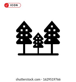 forest icon or logo isolated sign symbol vector illustration - high quality black style vector icons
