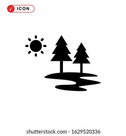 forest icon or logo isolated sign symbol vector illustration - high quality black style vector icons
