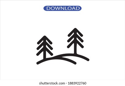 forest icon or logo isolated sign symbol vector illustration - high quality black style vector icons.