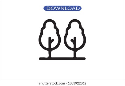Waldsymbol oder Logo einzeln auf Zeichen, Vektorgrafik - hochwertige Vektorsymbole in schwarzem Stil.