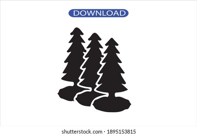 forest icon or logo isolated sign symbol vector illustration - high quality black style vector icons.