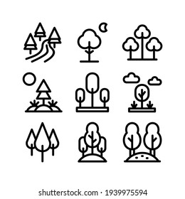 forest icon or logo isolated sign symbol vector illustration - Collection of high quality black style vector icons

