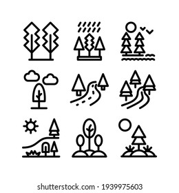 forest icon or logo isolated sign symbol vector illustration - Collection of high quality black style vector icons
