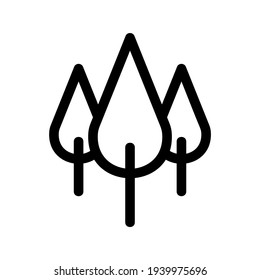 Icono de bosque o logotipo símbolo de signo aislado ilustración vectorial - iconos vectoriales de estilo negro de alta calidad
