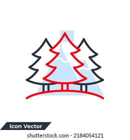 forest icon logo vector illustration. tree symbol template for graphic and web design collection