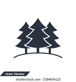 forest icon logo vector illustration. tree symbol template for graphic and web design collection