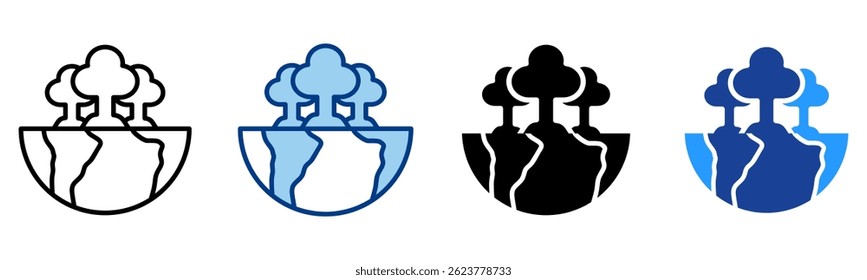 Coleção de Vetores de Vários Estilos de Ícones de Floresta