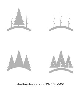 icono de bosque en fondo blanco, ilustración de vector