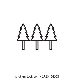 Design-Vektorgrafik der Waldsymbol. Natursymbol einzeln auf weißem Hintergrund