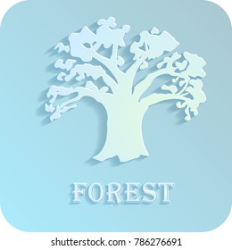 Forest icon with shadow