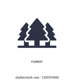 forest icon. Simple element illustration from camping concept. forest editable symbol design on white background. Can be use for web and mobile.