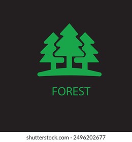 Forest icon symbol premium quality isolated tree vector image