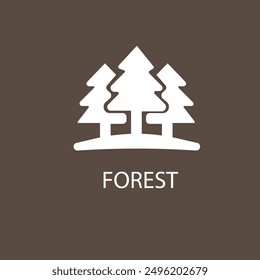 Forest icon symbol premium quality isolated tree vector image