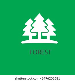 Forest icon symbol premium quality isolated tree vector image